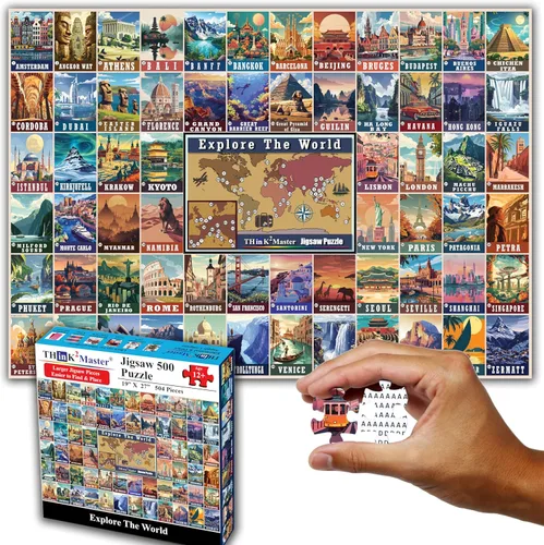 Miniatura 15 de Think2Master Rompecabezas de historia mundial de las civilizaciones antiguas, 500 piezas, gran formato para mayores de 13 años, adolescentes