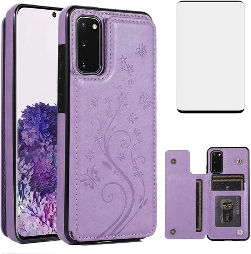 Miniatura 9 de Funda de teléfono para Samsung Galaxy S20 Glaxay S 20 5G de 6.2 pulgadas con protector de pantalla de vidrio templado y tarjetero con soporte