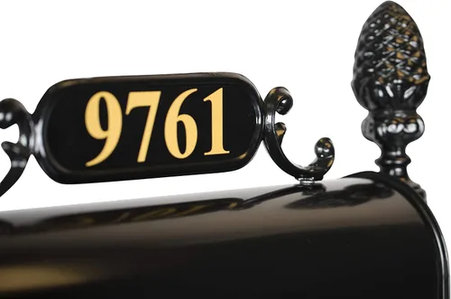 Miniatura 2 de Charleston Buzón y sistema de correos – Buzón negro resistente a la corrosión – Incluye placa de dirección, números, desplazamiento y accesorios