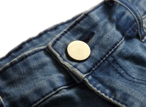 Miniatura 5 de QIMYUM Jeans ajustados para hombre, jeans ajustados rasgados para hombre, jeans de motociclista, elásticos, pantalones de mezclilla de Moto Cargo