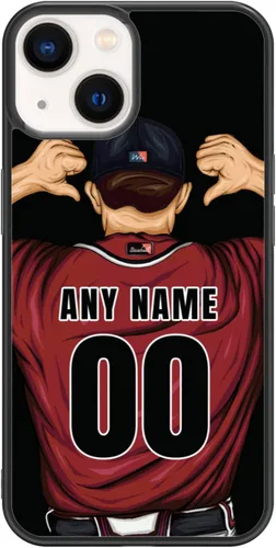 Miniatura 27 de Custome - Funda de teléfono de béisbol, diseño creativo de béisbol deportivo con número de estrella para iPhone 15, 14, 13, 12, 11 Pro Max Plus Mini