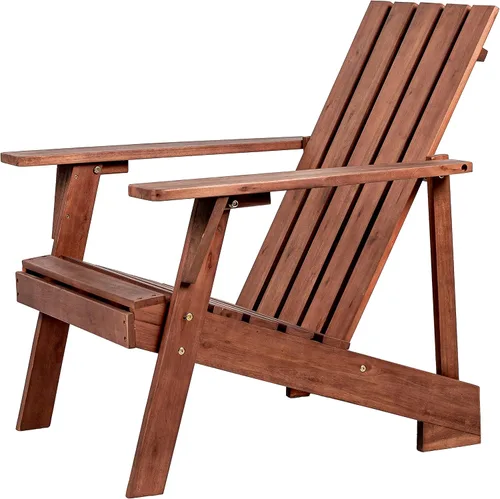 Miniatura 10 de JONATHAN Y Irving PAT1001D - Silla Adirondack de madera de acacia maciza, resistente a la intemperie, para jardín, terraza y hoguera, acabado negro
