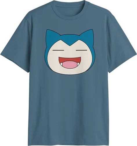 Miniatura 4 de Pokemon Big Face Charmander Pikachu Squirtle Bulbasaur Psyduck Snorlax Eevee - Camiseta para adulto