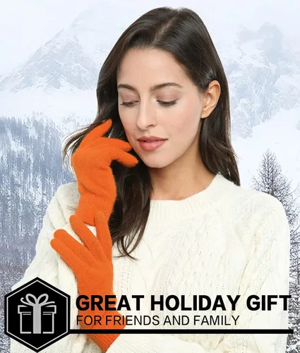 Miniatura 5 de FZ FANTASTIC ZONE Guantes mágicos de lana para mujer, con forro polar de punto cálido para mujer