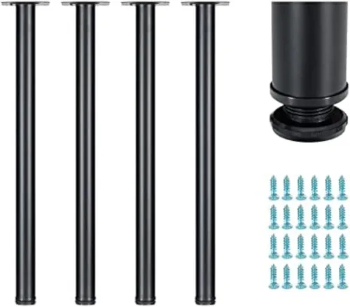 Miniatura 8 de WUHUANGKAKA - Patas de mesa de 16 pulgadas, patas de escritorio de metal ajustables, adecuadas para patas de muebles de bricolaje, escritorio