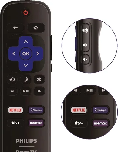 Miniatura 4 de Control remoto de repuesto compatible con todos los televisores inteligentes Philips Roku TV【Solo funciona con Philips Roku TV, no para Roku Stick