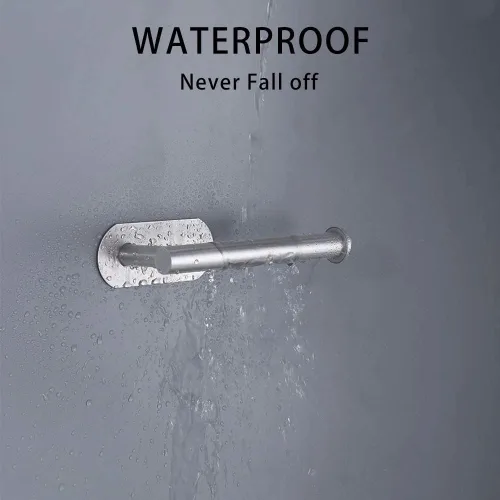 Miniatura 4 de DGWHYC Portarrollos de papel higiénico de 3M sin necesidad de taladrar para baño y lavabo, SUS304 de acero inoxidable níquel cepillado (plata)