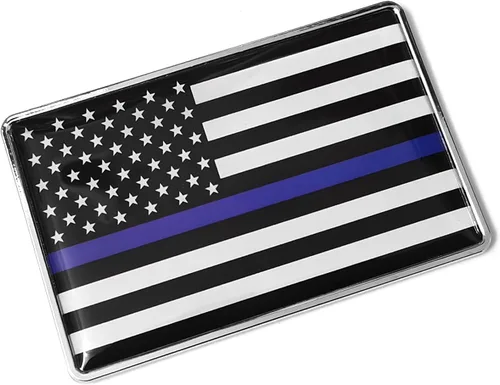 Miniatura 5 de PTDecals 1 PIEZA Metal 3D Emblema de Bandera de Estados Unidos en Negro y Blanco Adhesivo para Vehículo Coche Auto Paragolpes Delanteros, Ventana