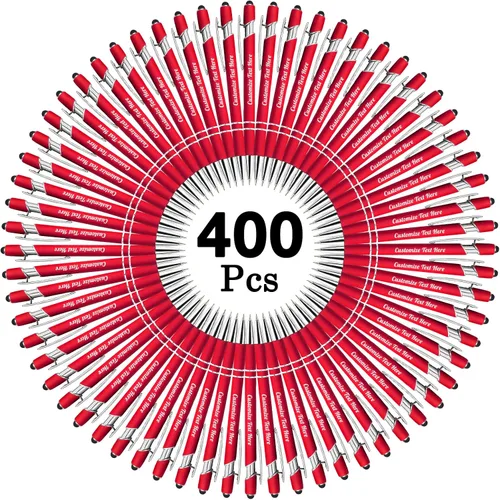 Miniatura 73 de Hasta 500 bolígrafos personalizados a granel con logotipo de mensaje de nombre comercial, bolígrafos grabados personalizados con lápiz óptico
