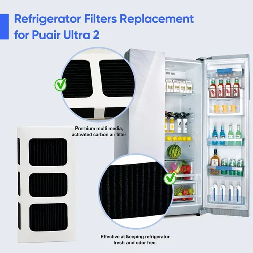 Miniatura 5 de Paquete de 4 filtros de aire de repuesto para refrigerador compatibles con Pureair Ultra 2 Frigidaire, Pure Air Ultra 2, Pureair Ultra ii