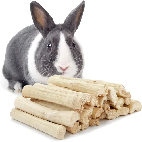 Miniatura 9 de Niteangel Palitos de manzana naturales masticables juguetes para conejos, chinchilla, conejillos de indias, hámsters y otros animales pequeños