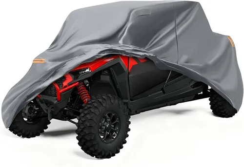 Miniatura 9 de Funda impermeable UTV compatible con Can-am Defender de 2 plazas, 6 capas para todo tipo de clima, con rejillas de ventilación, cremallera de puerta