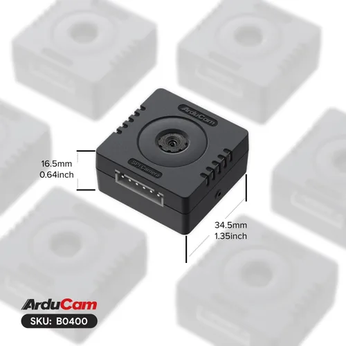 Miniatura 5 de Arducam Cámara Mega SPI para cualquier microcontrolador, cámara Arduino de enfoque fijo de 3 MP compatible con Arduino UNO Mega2560, Raspberry Pi