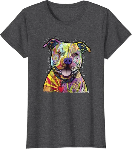 Miniatura 5 de Beware Of Pit Bulls, Dean Russo Pitbull Original - Camiseta para amantes de los perros, Negro