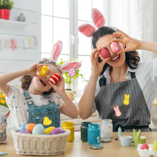 Miniatura 5 de X1zuue 10Pcs Parches para planchar de Pascua, parches de conejito Peeps de chenilla para rodillas, parches de conejo, pollito, huevo de Pascua