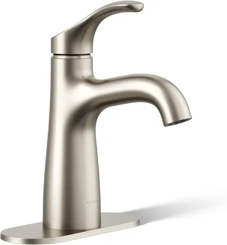 Miniatura 16 de Kohler 27389-4N-BL Simplice - Grifo para lavabo de baño, 1 agujero, grifos de baño de una sola manija con drenaje clicker, 0.5 gpm, negro mate