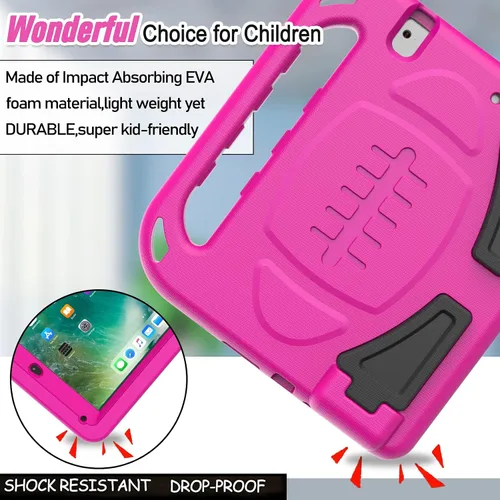 Miniatura 6 de LTROP Funda para iPad 6ª/5ª generación y iPad Air 2 – 9.7 pulgadas con mango para niños con protector de pantalla, color rosa