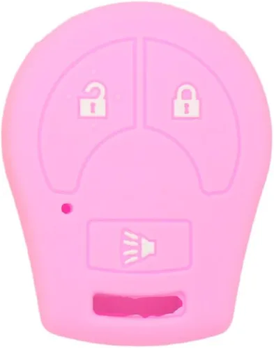 SEGADEN Funda protectora de silicona para llave de mando a distancia de 3 botones de Nissan CV2506 Rosa