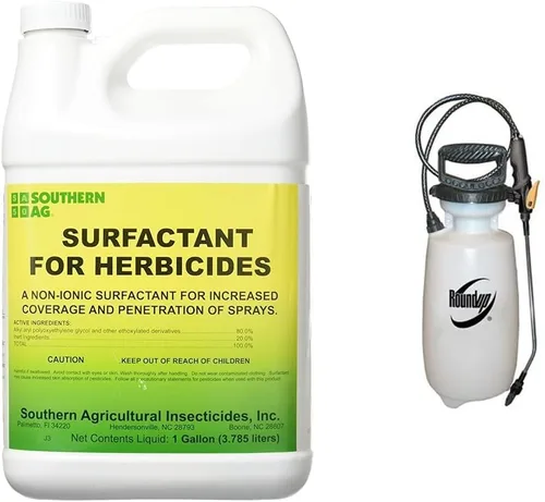 Southern Ag Surfactante para herbicidas no iónicos, 128 oz – 1 galón y Roundup 190260 Rociador de césped y jardín, 2 galones