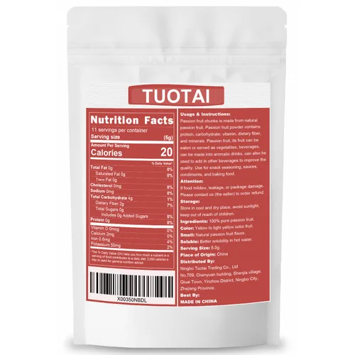 Miniatura 2 de Fruta de la pasión liofilizada, 2 onzas, trozos de maracuyá para pasteles, bebidas y alimentos para hornear