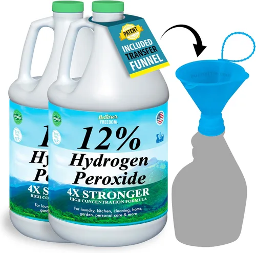 Miniatura 10 de Nature's Freedom 12% de peróxido de hidrógeno, H2O2 de grado alimenticio y agua purificada solamente, solución de 1 galón