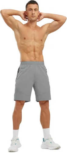 Miniatura 7 de Rdruko Pantalones cortos de senderismo para hombre con bolsillos con cremallera, 7 pulgadas, ligeros, de secado rápido, pantalones cortos
