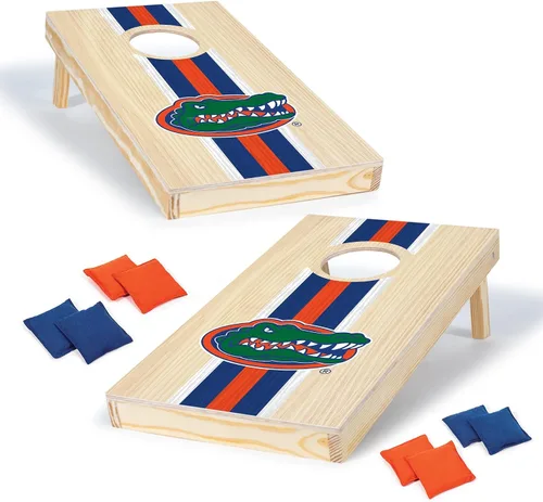 Miniatura 11 de Wild Sports College - Juego de cornhole de madera maciza de 1 x 2 pies con impresión directa HD gráficos del equipo, tamaño de viaje