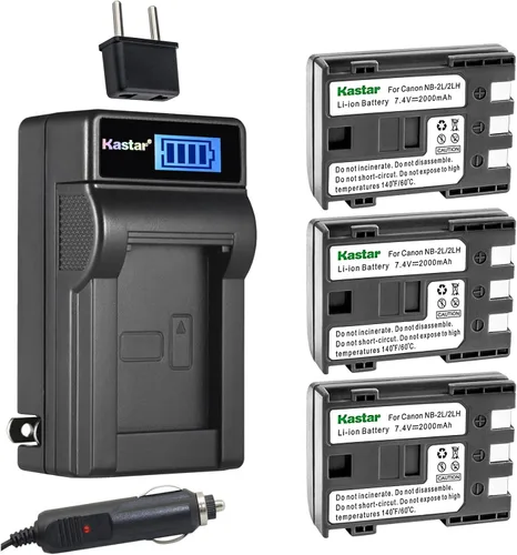 Miniatura 6 de Kastar NB-2LH - Cargador de batería para Canon Elura 40 MC, Elura 50, Elura 60, Elura 65, Elura 70, Elura 80, Elura 85, Elura 90, EOS 350D, EOS