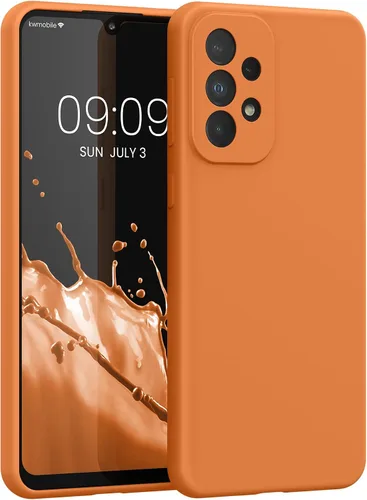 Miniatura 15 de kwmobile Funda compatible con Samsung Galaxy A32 5G - Funda de silicona TPU con acabado suave - Rosa impresionante