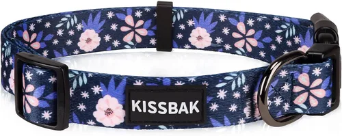 Miniatura 11 de Collar de perro para perros pequeños, diseño especial lindo collar de perrita, suave, ajustable, elegante y floral para cachorro (S, Flor de Loto)