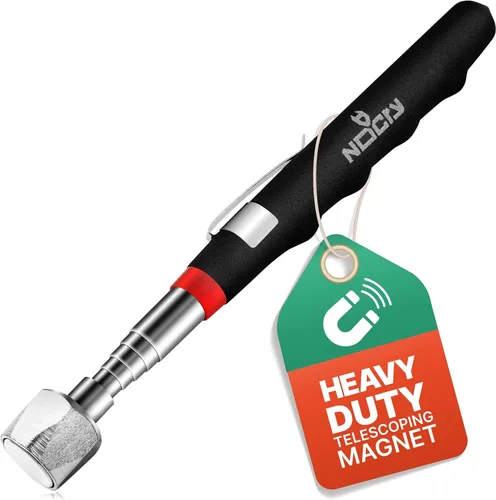 Miniatura 13 de NoCry Herramienta de recogida de garra magnética flexible con luz LED brillante - Herramienta de recogida magnética retráctil de 27.7 pulgadas
