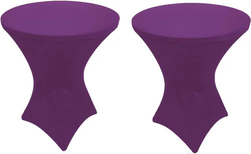 Miniatura 7 de Mantel elástico ajustado de elastano para cóctel de 32 x 42 pulgadas, color rosa, para bodas, eventos y fiestas
