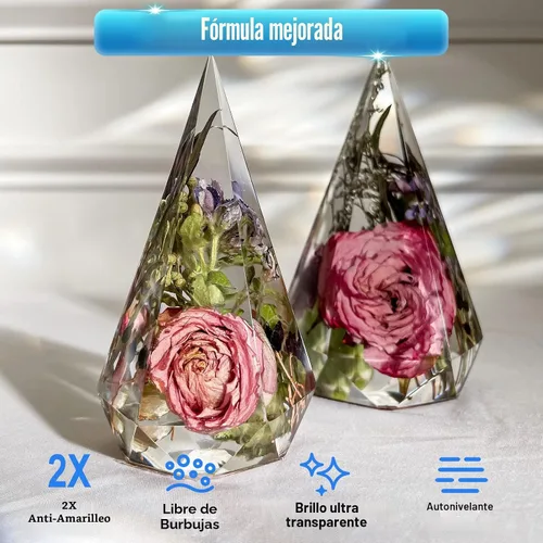 Miniatura 2 de Kit de Resina Epoxi de 2 Galones, Resina Epoxi Transparente como el Cristal Mejorada Segura para Alimentos con Bomba, Autonivelante y Sin Burbujas