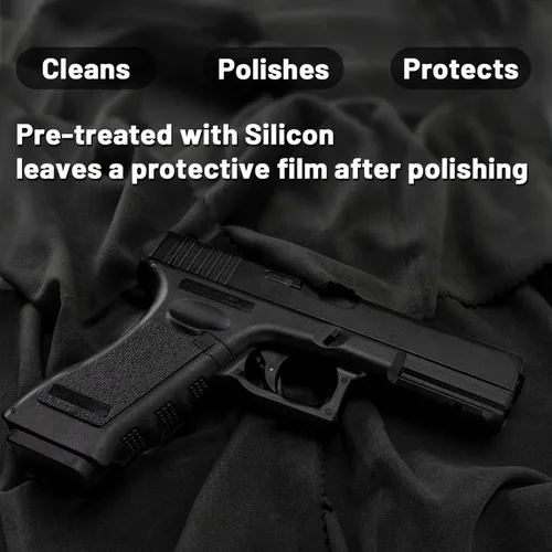 Miniatura 2 de Paño de silicona para pistola de 12 x 12 pulgadas, paño de limpieza de pistola sin pelusas, toallitas de limpieza de pistola con trapos de limpieza