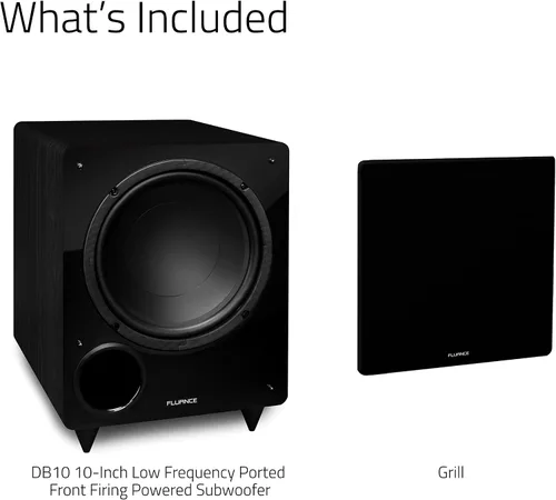 Miniatura 9 de Fluance DB10 - Subwoofer de 10 pulgadas de baja frecuencia con puerto frontal, alimentado, para cine en casa y música