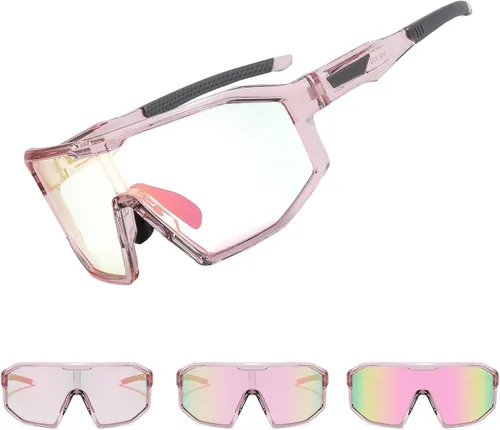 Miniatura 10 de Gafas de ciclismo fotocromáticas para hombres y mujeres, gafas de sol deportivas transparentes, para montar en bicicleta de montaña, MTB