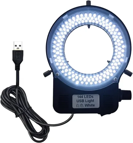 Miniatura 9 de 144 64 Iluminación LED de anillo de luz para microscopio estéreo, lámpara de luz de anillo ajustable industria, monocular, binocular, soldadura 64