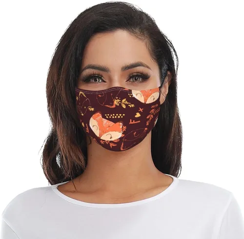 Miniatura 8 de Mascarilla lavable de zorro transpirable y reutilizable para adultos, color negro, Negro