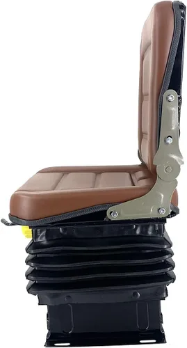 Miniatura 7 de Reemplazo de asiento de suspensión, universal, ajustable, impermeable, resistente, para tractor, carretilla elevadora, excavadora, cargadora Marrón