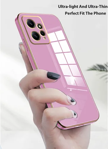 Miniatura 3 de Compatible con Redmi Note 12 4G Funda de silicona rosa, chapado para Xiaomi Redmi Note 12 4G Funda de teléfono a prueba de golpes delgada y suave