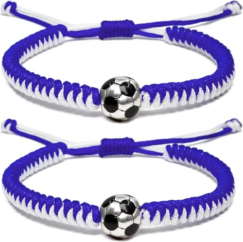 MANYC - Pulseras de fútbol para hombres, mujeres y niños, accesorios elegantes para fanáticos del fútbol, regalos de espíritu de equipo para niños y