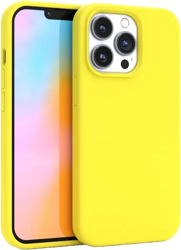 Miniatura 12 de FELONY CASE Funda de silicona verde neón para iPhone 12 Pro Max Silicona líquida con forro de microfibra antiarañazos, funda protectora a prueba