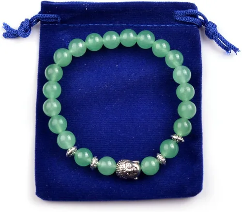 Miniatura 2 de Joya brazalete con gemas redondas de 8 mm, brazalete para los chacras, regalo de cumpleaños