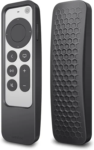 Fintie Funda protectora 2 en 1 para Apple TV Siri Remote y AirTag 2021 2022, ligera, antideslizante, a prueba de golpes, para control remoto Apple