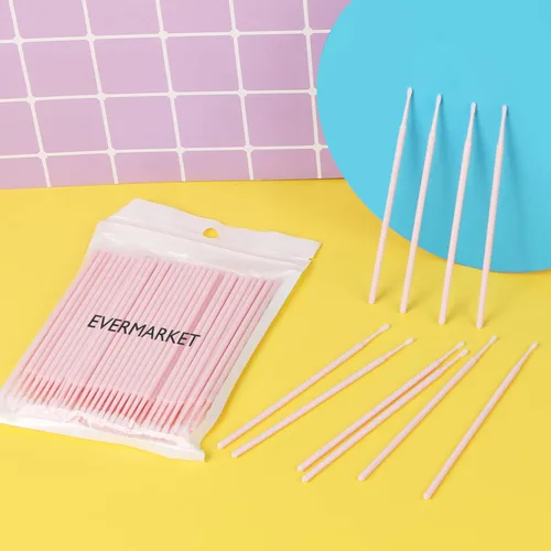 Miniatura 4 de EVERMARKET Micro hisopos para extensiones de pestañas, 200 microaplicadores desechables para maquillaje, microswabs de 0.079 pulgadas