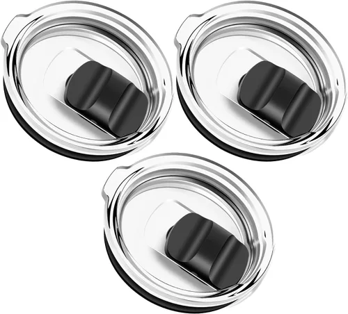 Miniatura 14 de 10 oz Wine Tumbler Lid Replacement, 2 Pack Magnetic Slider Cup Lids Compatible with YETI 6 oz Espresso Mug, 8 oz Stackable Cup, 10oz Tumbler and 10