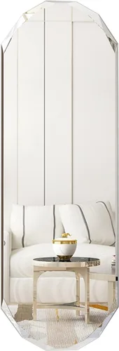 Espejo decorativo para montaje en pared para baño de cuerpo entero, espejo largo para puerta grande, espejo cosmético, transparente, estable y