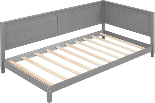 Miniatura 9 de Harper & Bright Designs Marco de sofá cama individual, plataforma de tamaño individual con soporte de listones, sofá cama individual de madera