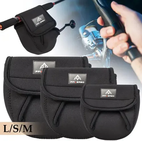 Miniatura 7 de 3Pcs Fundas para Carrete de Pesca Giratoria Bolsa de Transporte para Carrete de Pesca de Arrastre Estuche Protector Funda para Carrete de Pesca