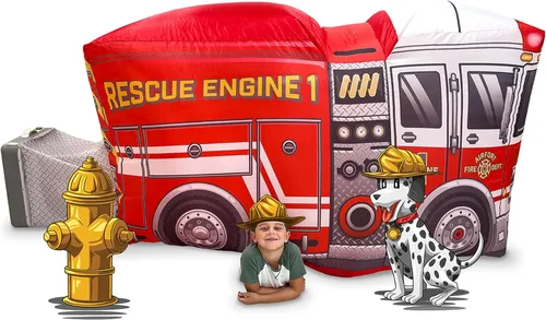Miniatura 11 de AirFort - Fuerte inflable para niños, se construye en 30 segundos, tienda de campaña para jugar a partir de 3 años (pelota de playa azul)